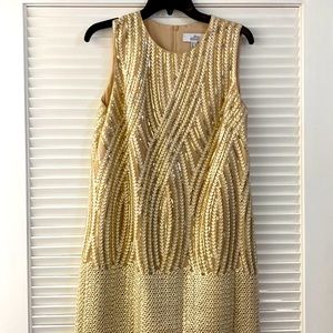 Beige/Metallic party dress